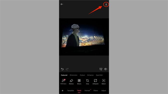 Hướng dẫn xóa người trong ảnh trên iPhone với app EPIK - bước 5