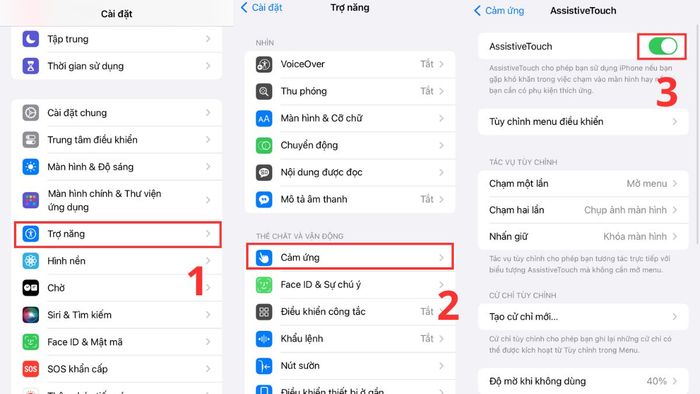 Hướng dẫn xoay màn hình điện thoại iPhone qua nút Home ảo - Bước 1