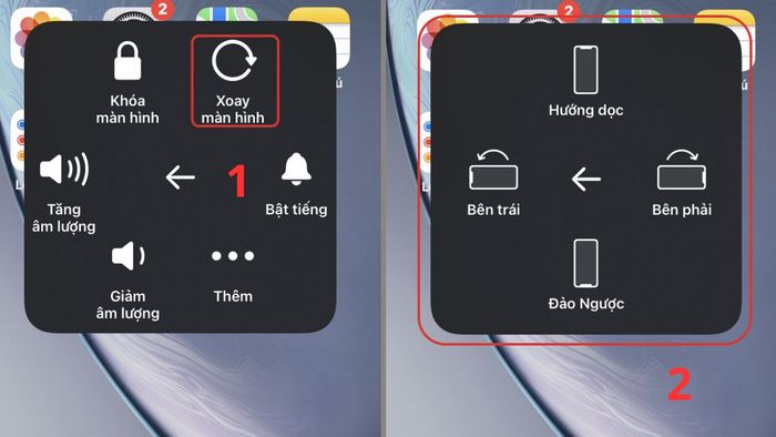 Hướng dẫn xoay màn hình điện thoại iPhone qua nút Home ảo - Bước 3
