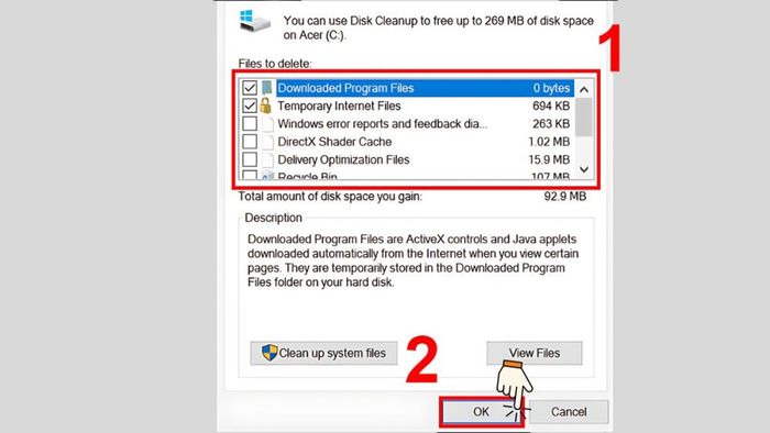 Cách dọn dẹp ổ C bằng Disk Cleanup