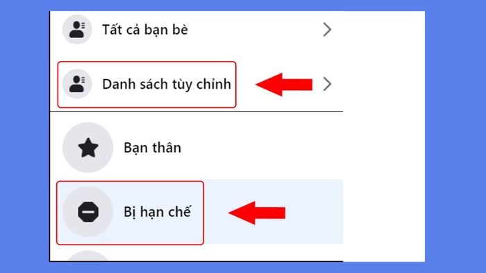 Cách bỏ hạn chế trên Facebook qua điện thoại, bước 2