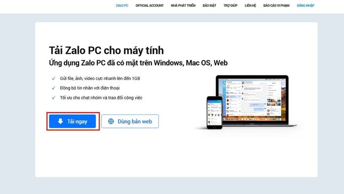 Hướng dẫn chi tiết cách gọi video Zalo trên MacBook, bước 1