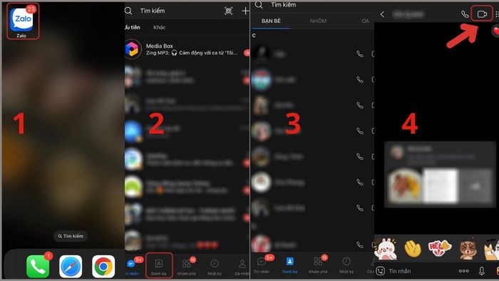 Hướng dẫn thực hiện cuộc gọi video Zalo trên điện thoại