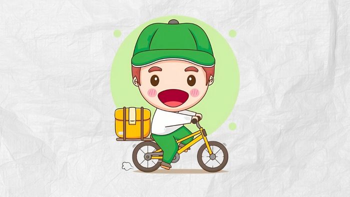 Hình ảnh shipper chibi mang đậm nét vui tươi và hài hước