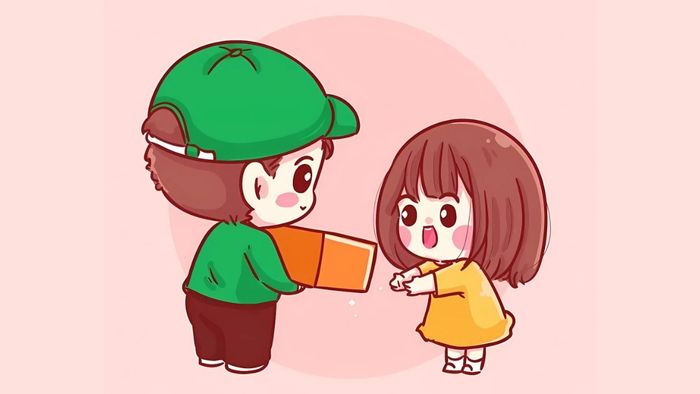 Hình ảnh shipper chibi với vẻ ngoài dễ thương và ngộ nghĩnh