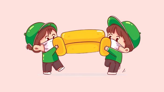 Hình ảnh shipper chibi với nét vẽ sinh động và đáng yêu