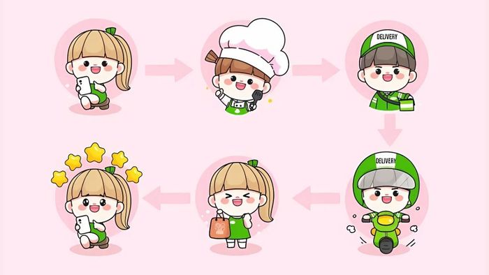 Ảnh shipper chibi cực kỳ dễ thương và đáng yêu