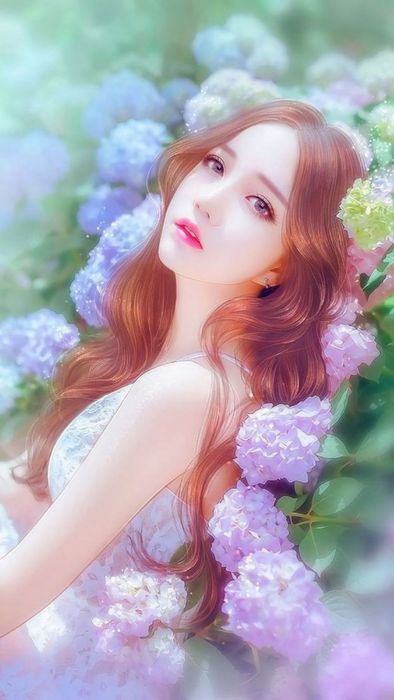 Hình nền điện thoại dễ thương của cô gái