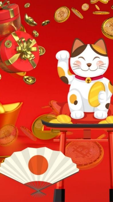 Hình nền mèo thần tài 3D đầy ấn tượng