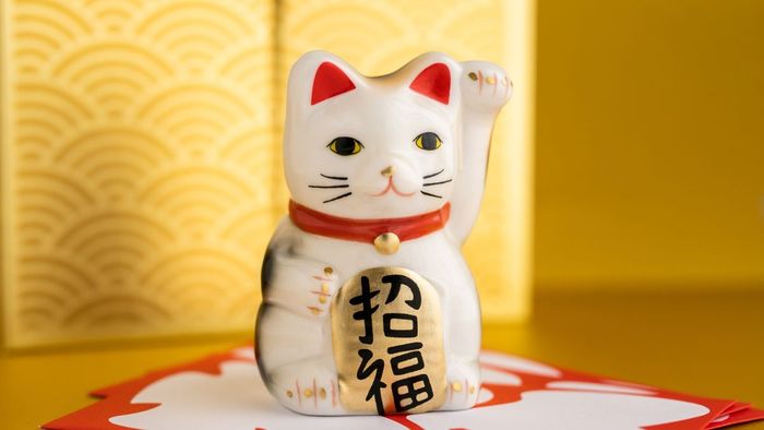Hình nền mèo thần tài cho máy tính với độ phân giải cao