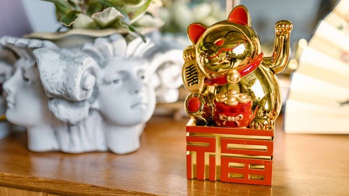Hình nền mèo thần tài chất lượng 4K cho máy tính