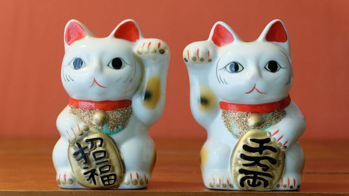 Hình nền mèo thần tài 4K cho màn hình máy tính
