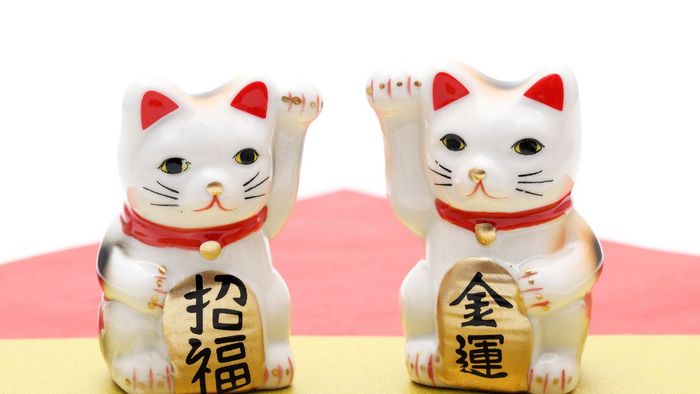 Ảnh nền mèo thần tài 4K cho máy tính