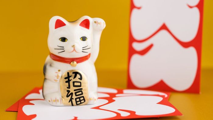 Ảnh nền mèo thần tài ngầu dành cho máy tính