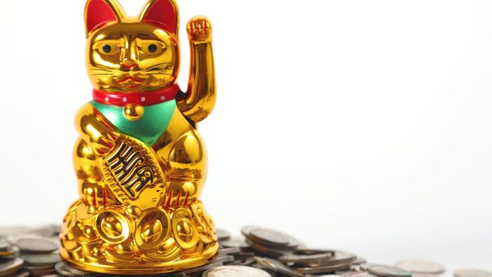 Với hình nền mèo thần tài dễ thương, bạn sẽ luôn cảm thấy bình yên và được chúc phúc.