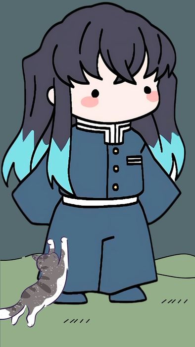 Bộ hình nền điện thoại Muichirou chibi siêu dễ thương, mang lại sự tươi mới và ngọt ngào.