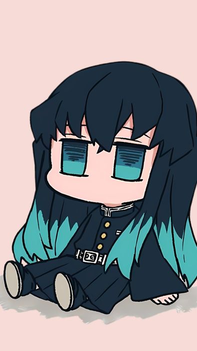 Hình nền Muichirou chibi dễ thương, với tạo hình ngây thơ và dễ mến.