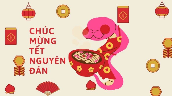 Hình nền máy tính Tết Ất Tỵ 2025 ấn tượng