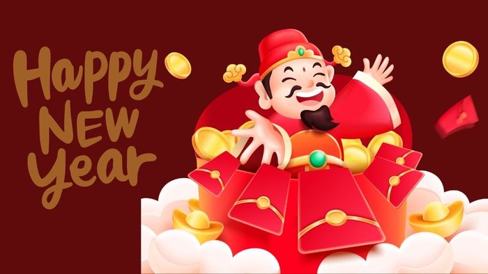 Hình nền Tết phong cách dễ thương dành cho máy tính