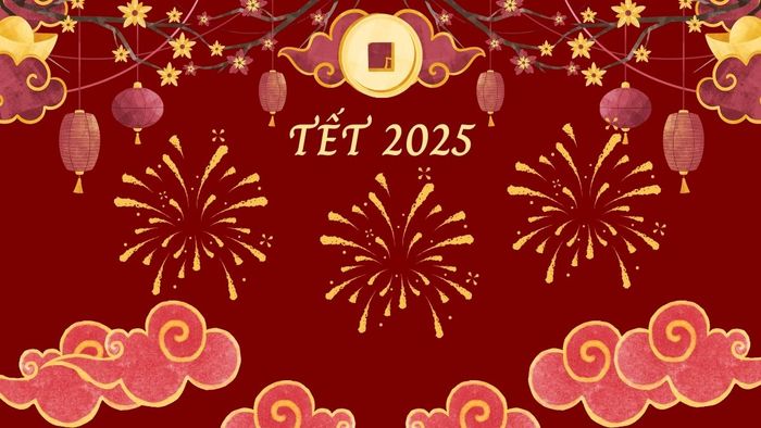 Hình nền Tết 2025 pháo hoa rực rỡ