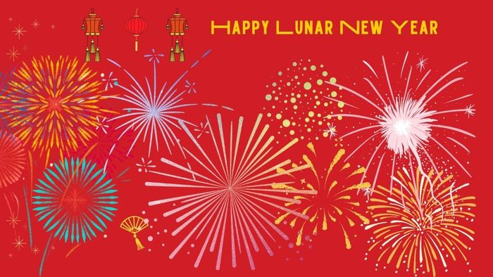 Hình nền Tết 2025 pháo hoa rực rỡ