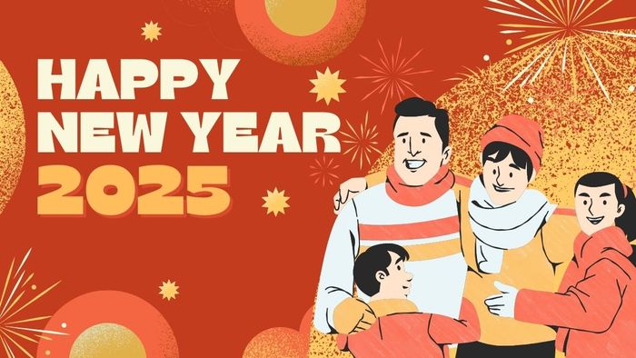 Hình nền Tết Ất Tỵ 2025 gia đình sum vầy