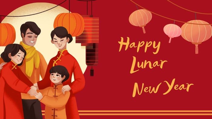 Hình nền Tết Ất Tỵ 2025 gia đình sum vầy