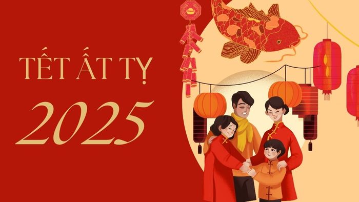 Hình nền Tết Ất Tỵ 2025 gia đình sum vầy