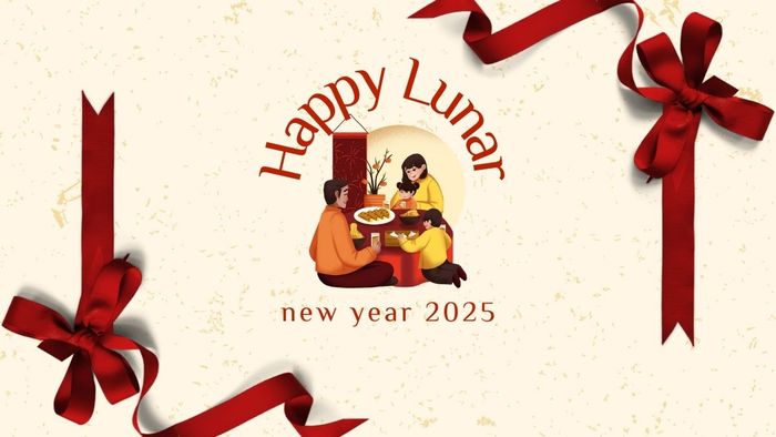 Hình nền Tết Ất Tỵ 2025 gia đình sum vầy