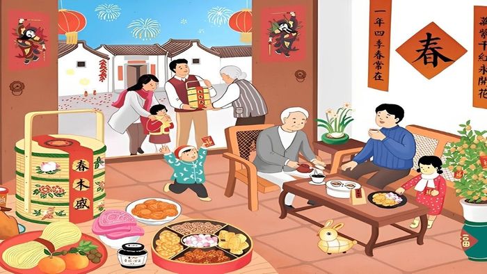 Hình nền Tết Ất Tỵ 2025 tràn đầy hạnh phúc