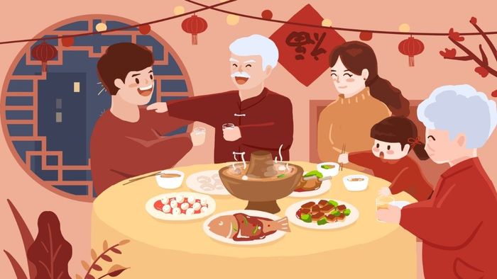 Hình nền máy tính Tết Ất Tỵ 2025 tràn đầy hạnh phúc