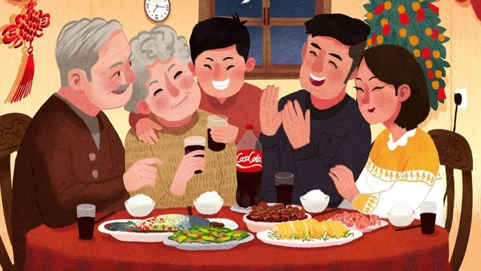 Hình nền máy tính Tết Ất Tỵ 2025 tràn đầy hạnh phúc