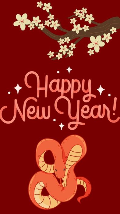 Hình nền điện thoại Tết Ất Tỵ 2025 dễ thương