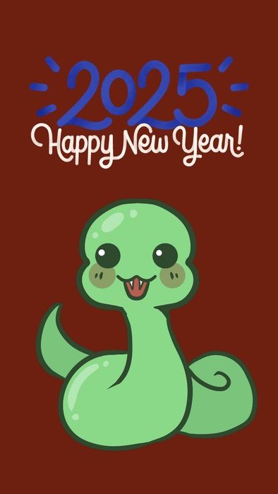 Hình nền điện thoại Tết Ất Tỵ 2025 dễ thương