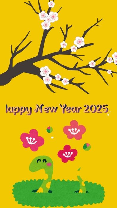 Hình nền điện thoại Tết Ất Tỵ 2025 dễ thương