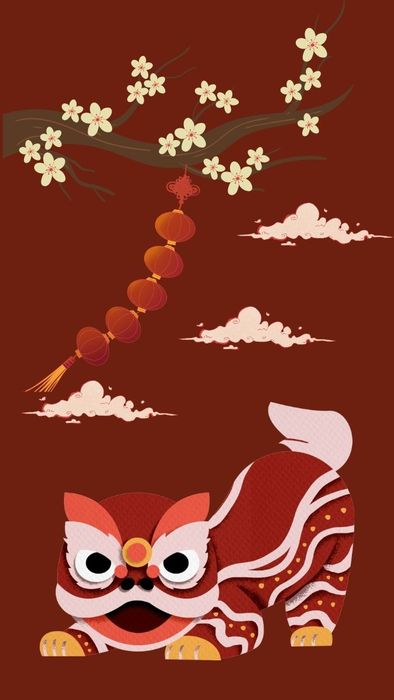 Hình nền điện thoại Tết Ất Tỵ 2025 dễ thương