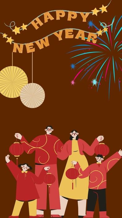 Hình nền điện thoại Tết 2025 sum vầy
