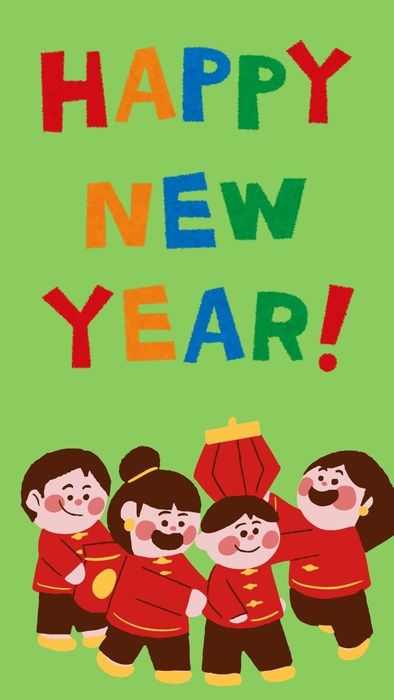 Hình nền điện thoại Tết 2025 sum vầy