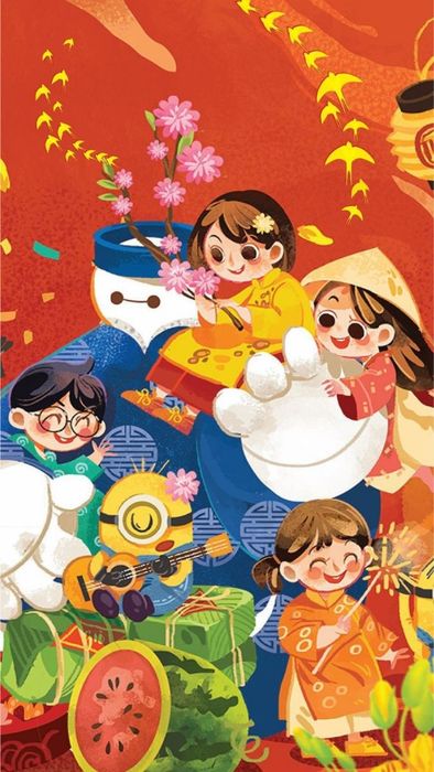 Hình nền Tết Ất Tỵ 2025 full HD