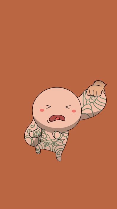 Hình nền Thỏ Bảy Màu với phong cách xăm hình