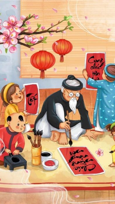 Hình nền thiệp đón Tết 2025