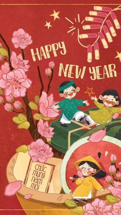 Hình nền thiệp mừng năm mới 2025