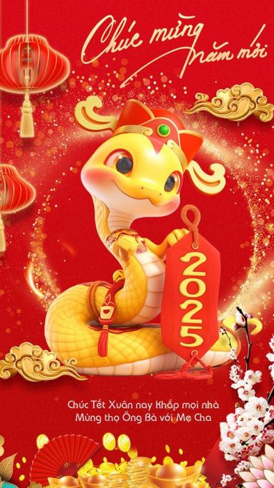 Hình nền thiệp Tết Nguyên Đán 2025
