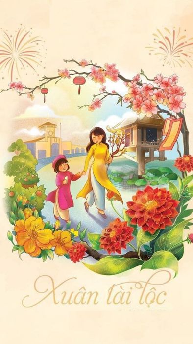 Hình nền thiệp chúc Tết 2025