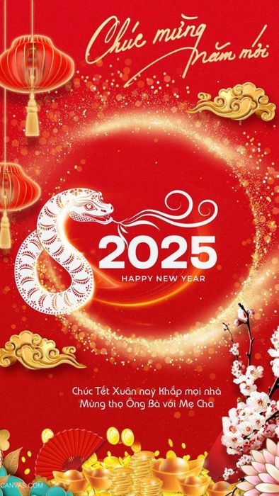Hình nền thiệp Tết 2025 độc đáo và thu hút