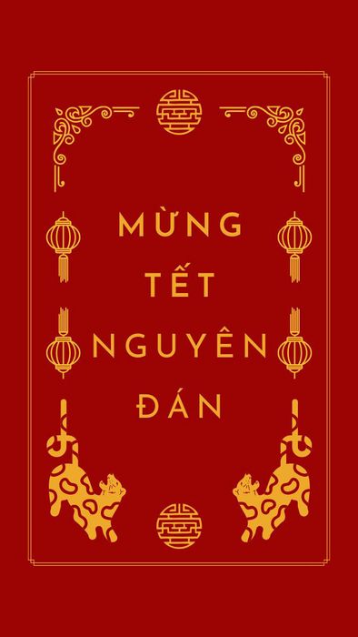 Hình nền thiệp Tết 2025 mang phong cách ấn tượng
