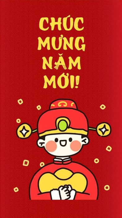 Hình nền thiệp chúc Tết với màu sắc tươi vui