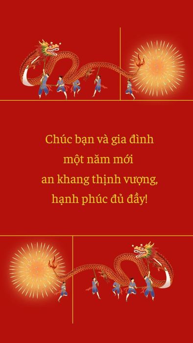 Hình nền thiệp chúc Tết 2025 mang thông điệp hạnh phúc
