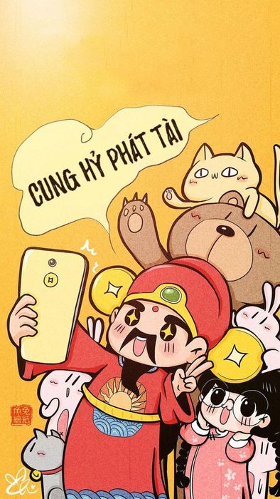 Hình nền thiệp Tết mang phong cách độc đáo và sáng tạo