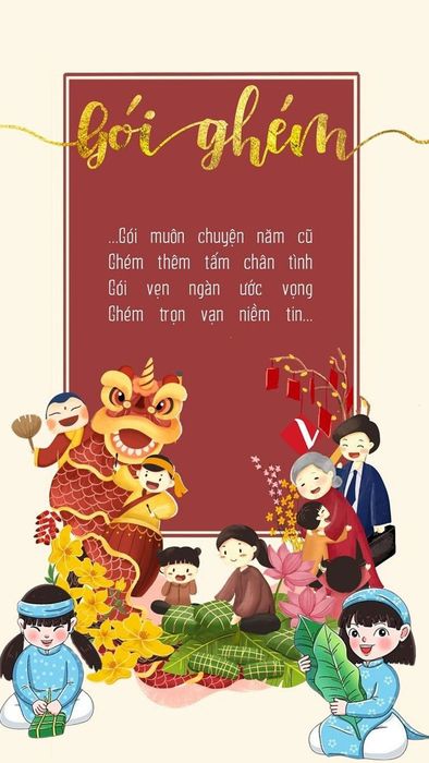 Hình nền thiệp Tết độc đáo và thu hút